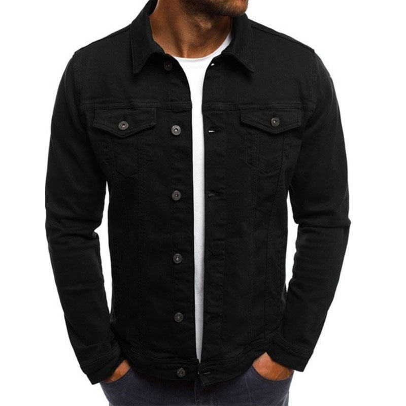 🔥Men's Casual Classic Denim Trucker Jacket Slim Fit Fashion Jean Coat