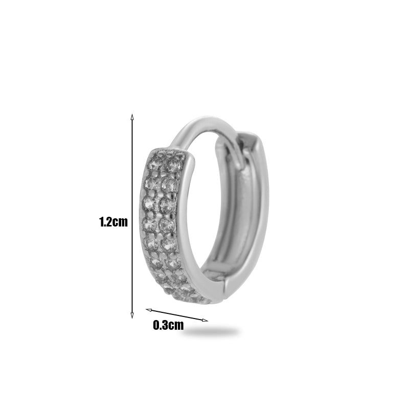 1 Piece Minimalist Classic Style Round Plating Inlay Copper Zircon 18k Gold Plated Ear Studs