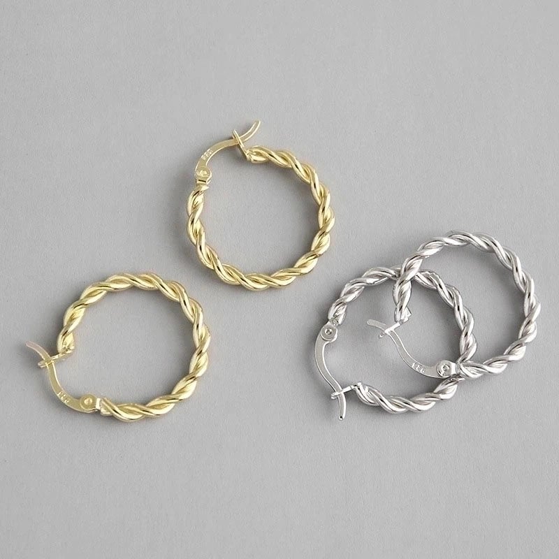 2 Pieces Minimalist Geometric Copper Plating Ear Studs 1 Pair