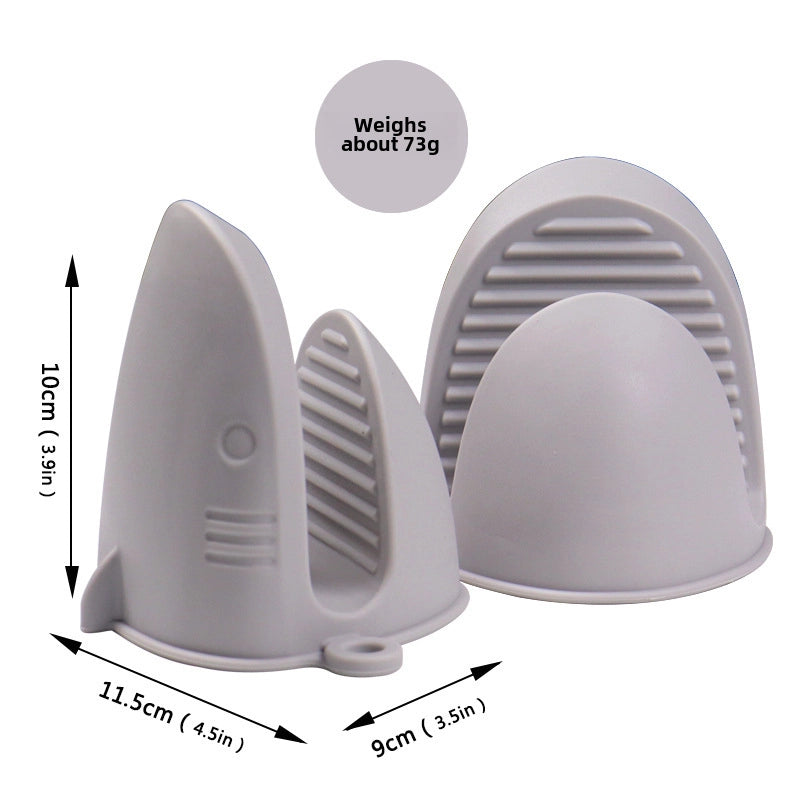 New High Temperature Resistant Shark Silicone Anti-scald Clip Oven Microwave Oven Heat Insulation Clip Bowl Clip Universal Clip Plate Artifact