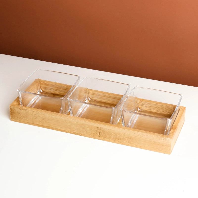 Casual Preppy Style Solid Color Glass Fruit Plate 1 Piece 1 Set