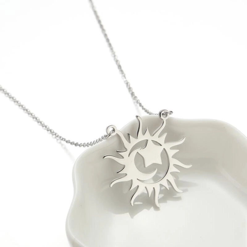 Fashion Sun 201 Stainless Steel 18K Gold Plated Plating Stainless Steel Necklaces