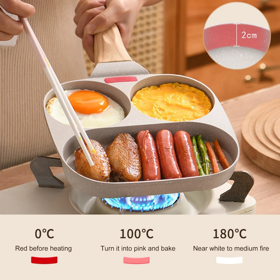 3IN1 MARBLE COATED FRYING PAN WITH GRILL