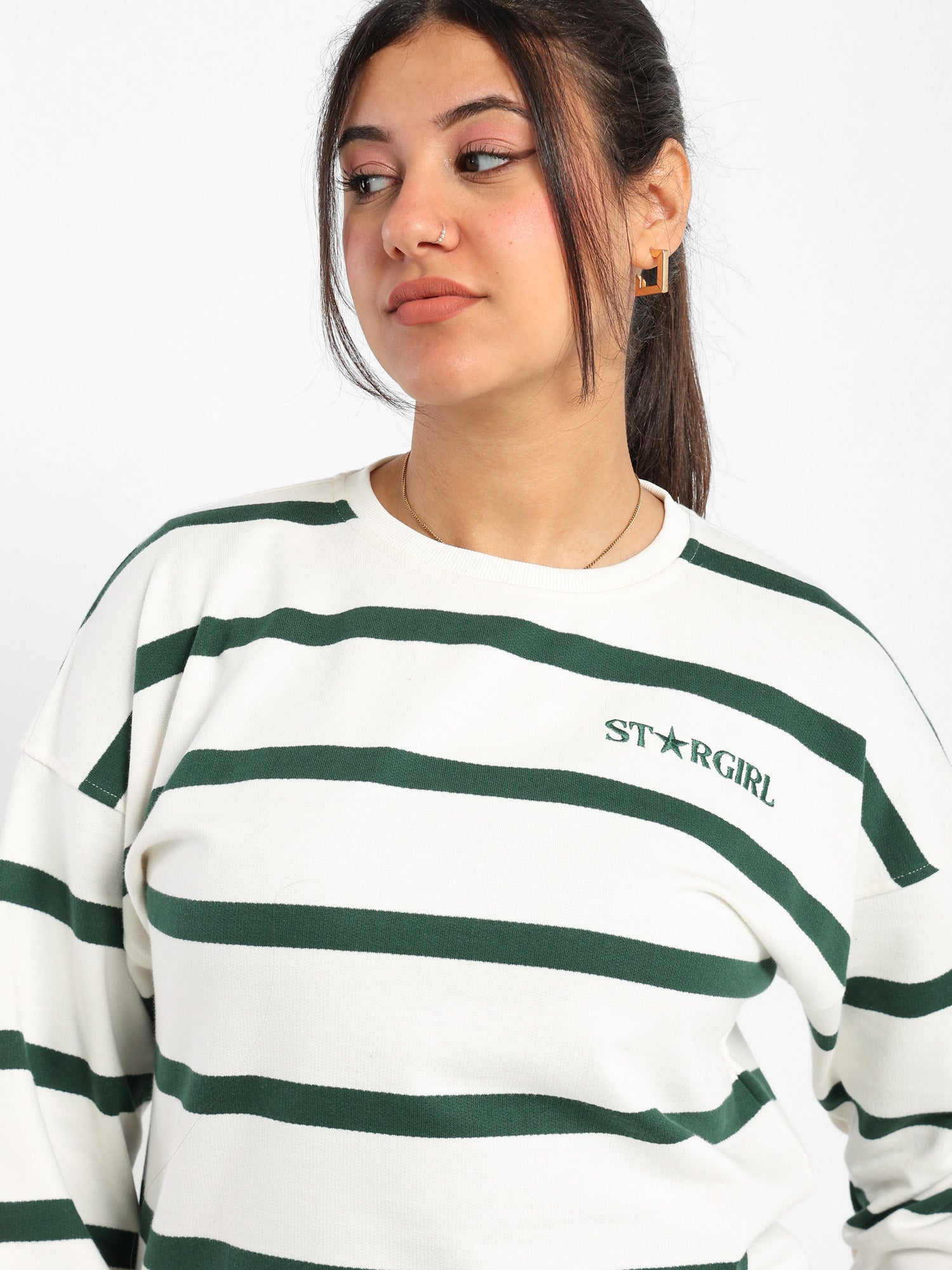 Oversized Striped Sweatshirt
