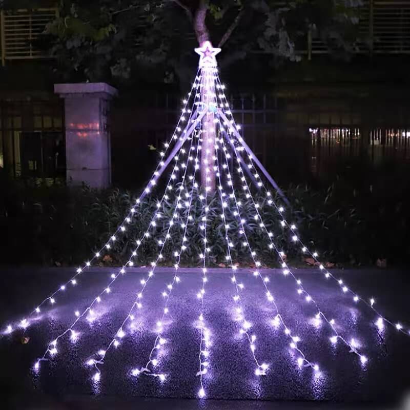 Christmas Outdoor Solar 350LED Meteor Light String