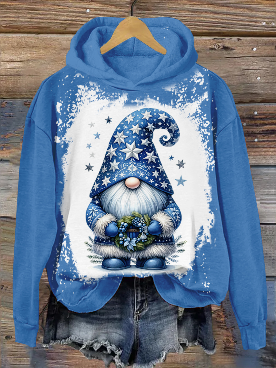 Christmas Gnome Art Print Hoodie