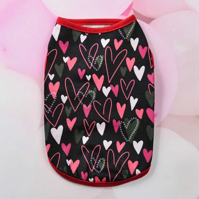 Sweet Polyester Valentine'S Day Heart Shape Wings Pet Clothing