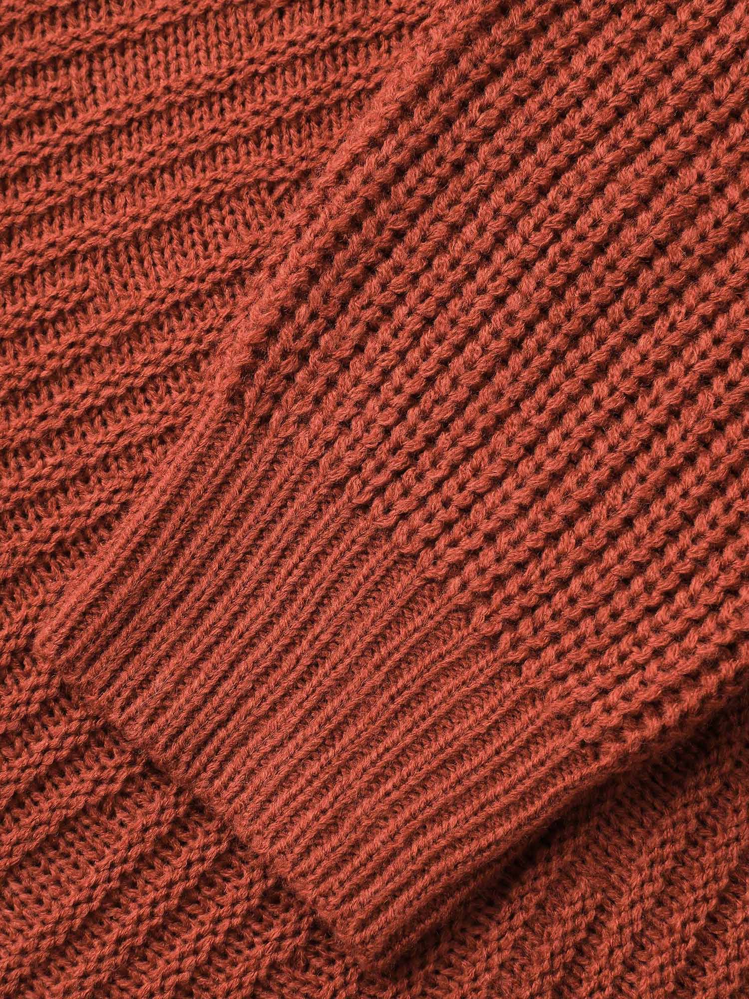 Kimono Collar Texture Cable Knit Cardigan