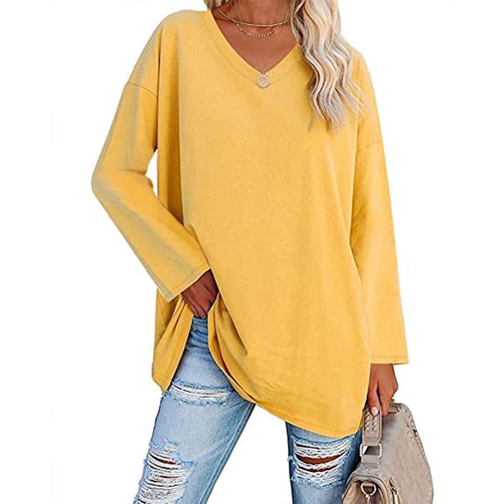 🔥The Last Day Promotion-SALE 70% OFF💋Women's loose long sleeve fashion V-neck knit top