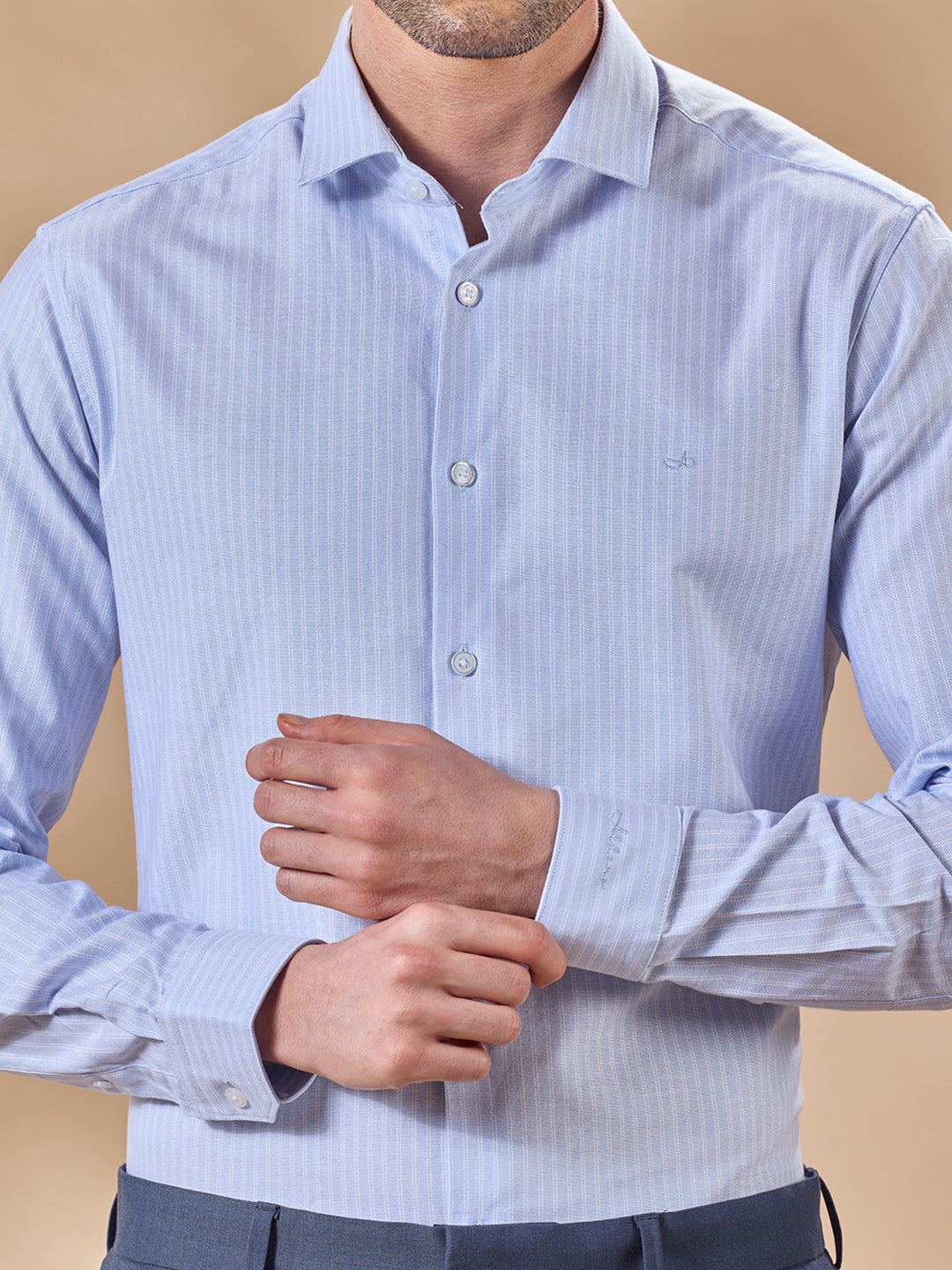 Men Blue Formal Shirt (CIDA)