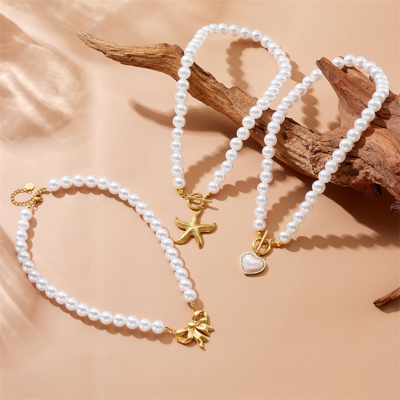 Women Heart Droplet Bell Bowknot Stainless Steel Electroplating Jewelry Sets