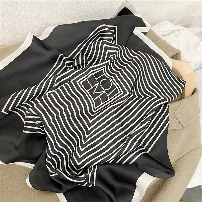 Women's Elegant Printing Polyester Printing Silk Scarf