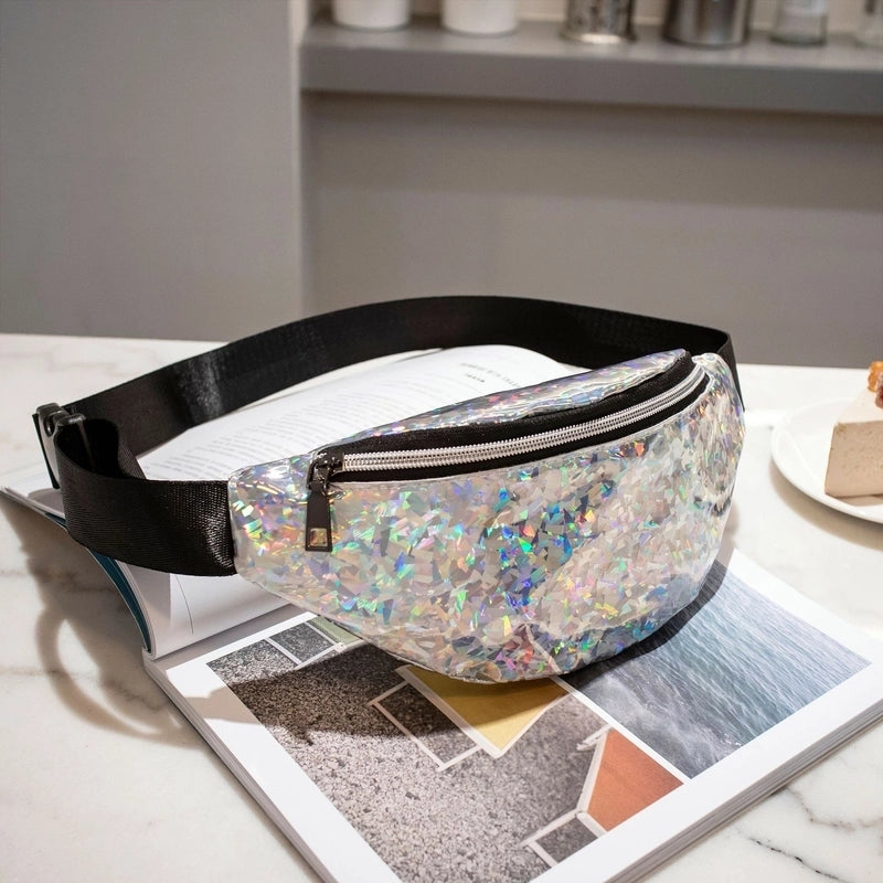 Women's Streetwear Solid Color PVC Waist Bags
