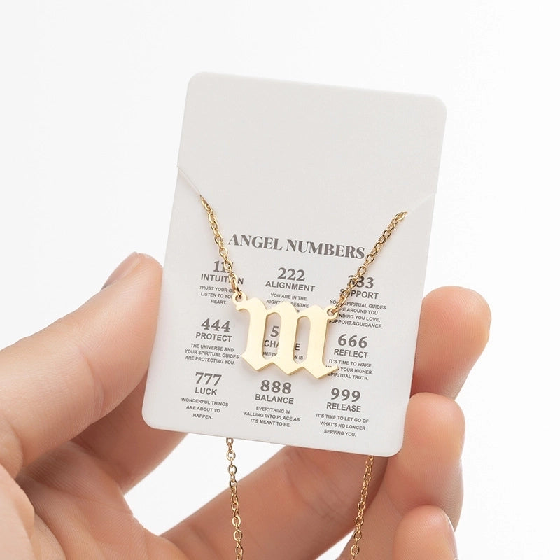Fashion Number 201 Stainless Steel 18K Gold Plated Plating Stainless Steel Necklaces