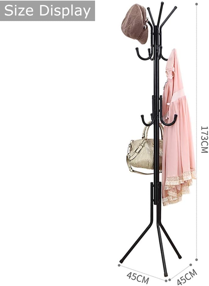 12 Hook Metal Garment Rack. Standing Clothes Hanger