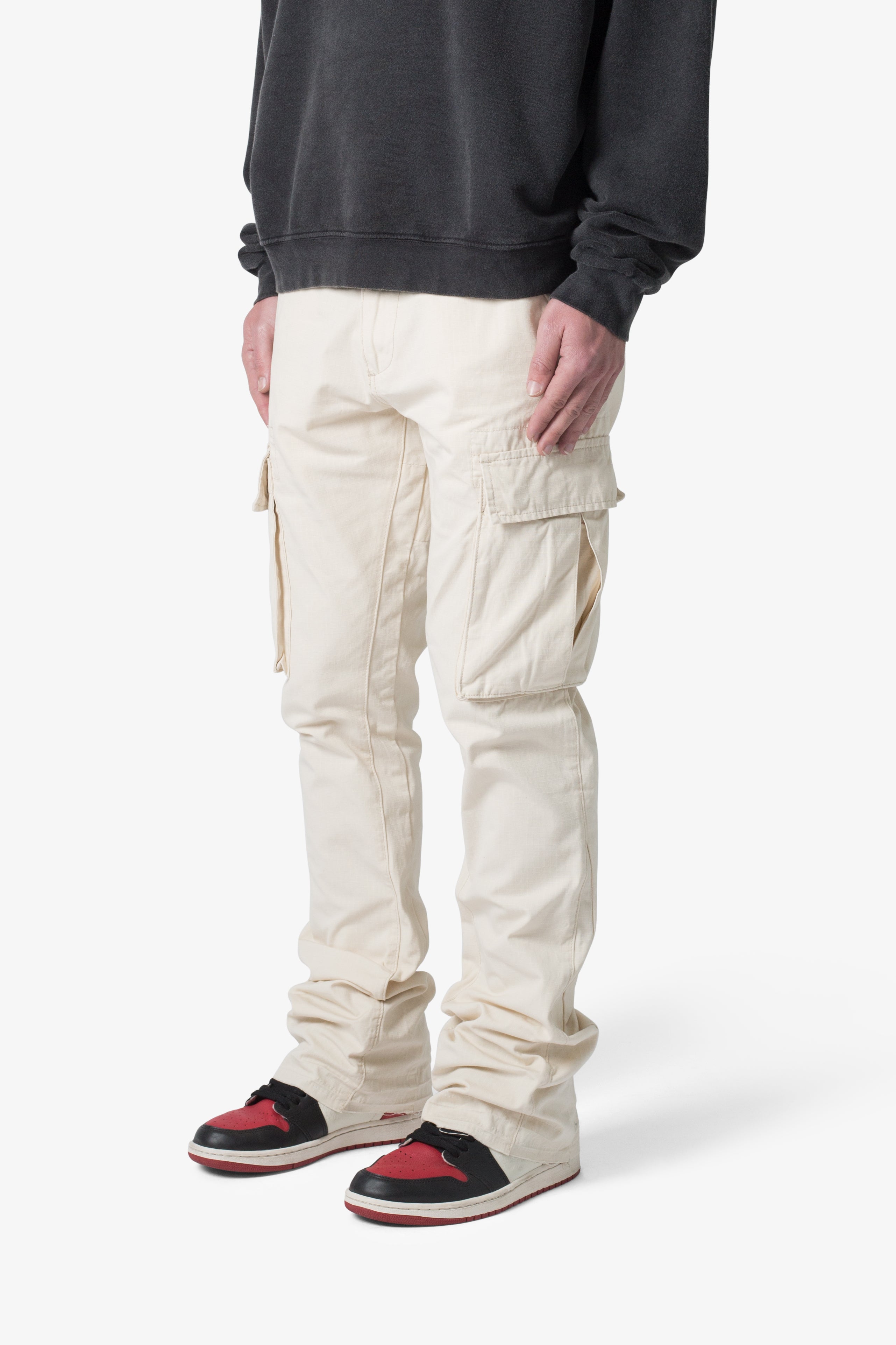 Bootcut Cargo Pants - Khaki