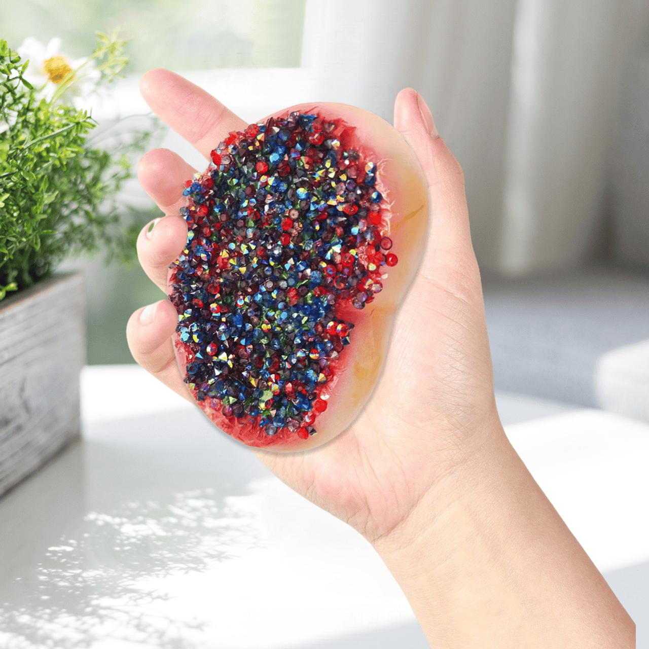 Angel Aura Heart Shaped Rainbow Crystal Cluster🎉