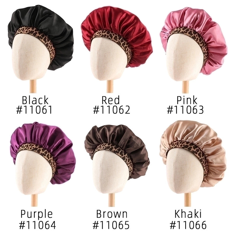 Women's Basic Minimalist Leopard Printing Eaveless Beanie Hat