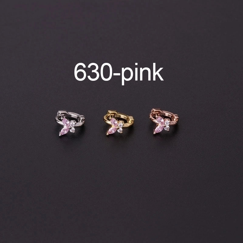 Ear Cartilage Rings & Studs Lady Butterfly Copper Plating