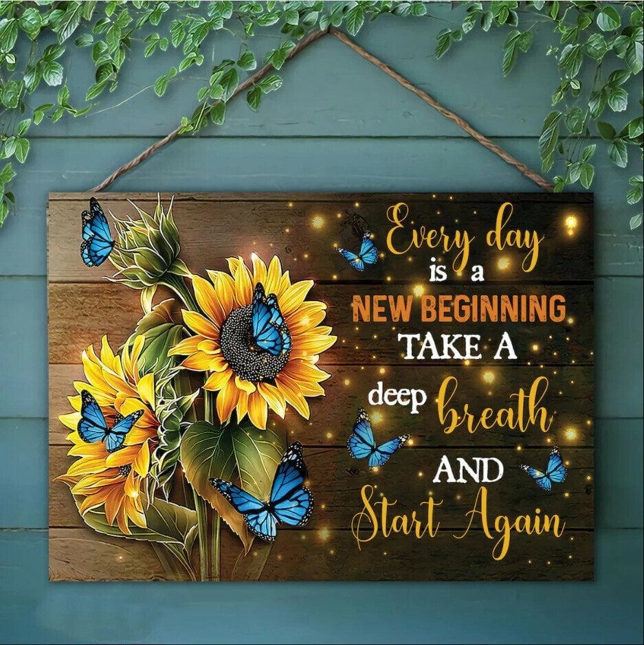 49% OFF -''Mother's Day gift''-Butterfly Sunflowers Wall Art