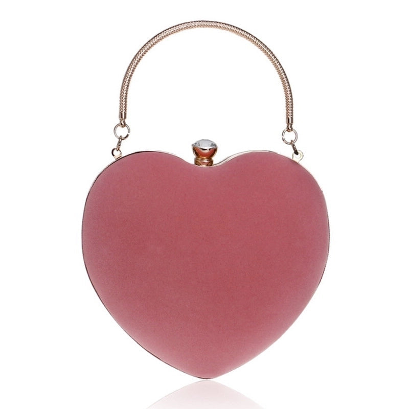 Hot Heart-shaped Handbag Lady Fashion Makeup Bag Evening Bag Clutch Bag