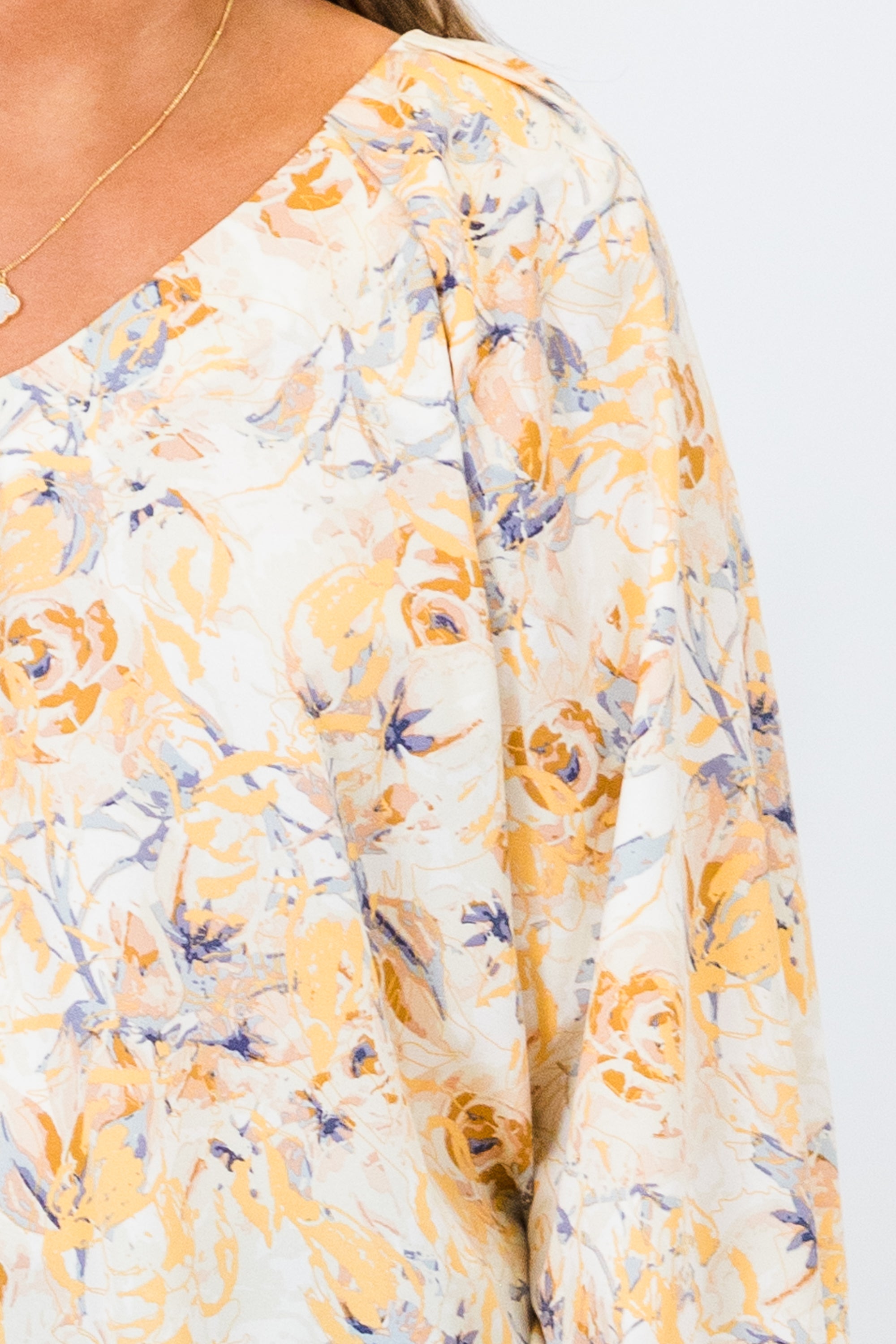 Splashes Of Color Blouse. Yellow