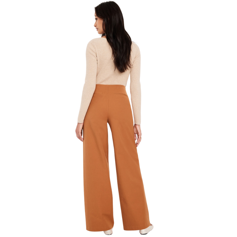 High Waisted Pull On Pixie Super Wide Leg Pants