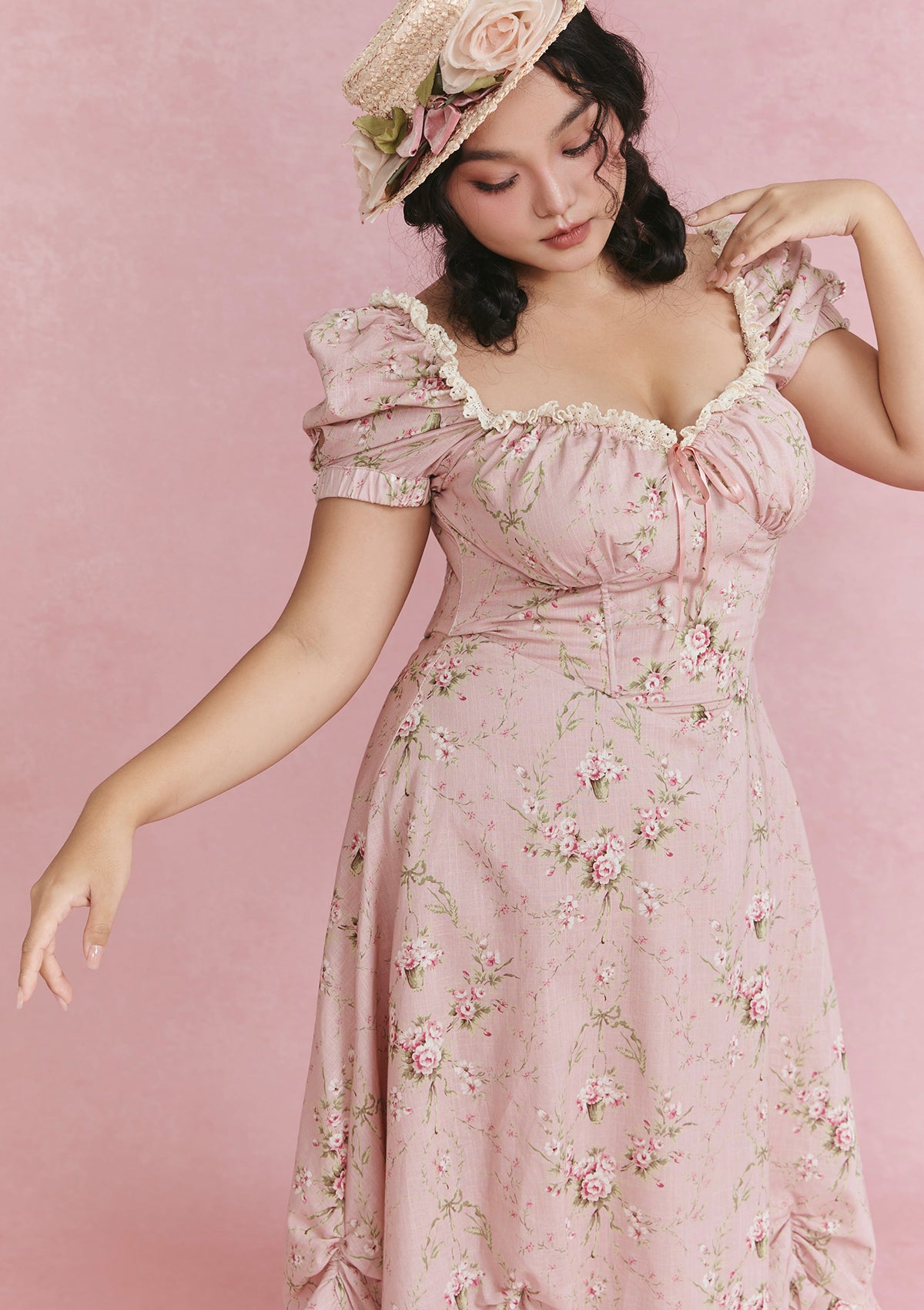 Curve & Plus Rosa Rubus Story Corset Dress