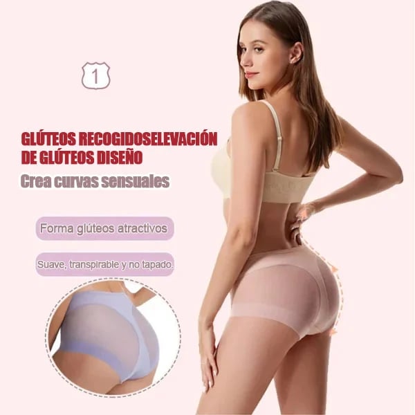 🔥Compra 2 consigue 2 piezas(4piezas/Set)💝Braguitas moldeadoras de talle alto sin costuras en seda de hielo