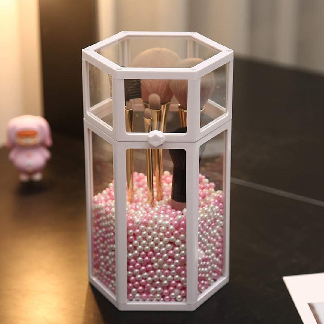 Glass Pearl Brush Holder