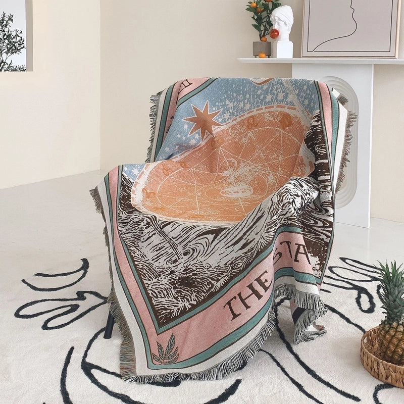 Fashion Flower Butterfly Cotton Blanket