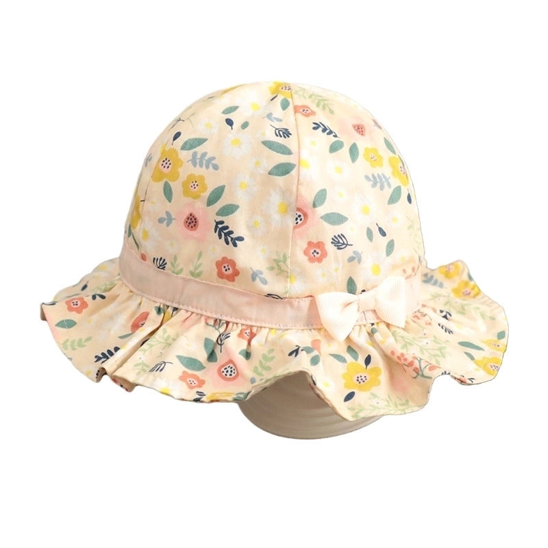 Baby Girl's Girl's Casual Flower Bowknot Bucket Hat