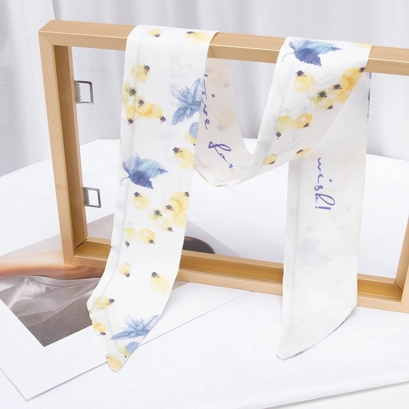 Women's Casual Minimalist Printing Plaid Flower Polyester Hair Band