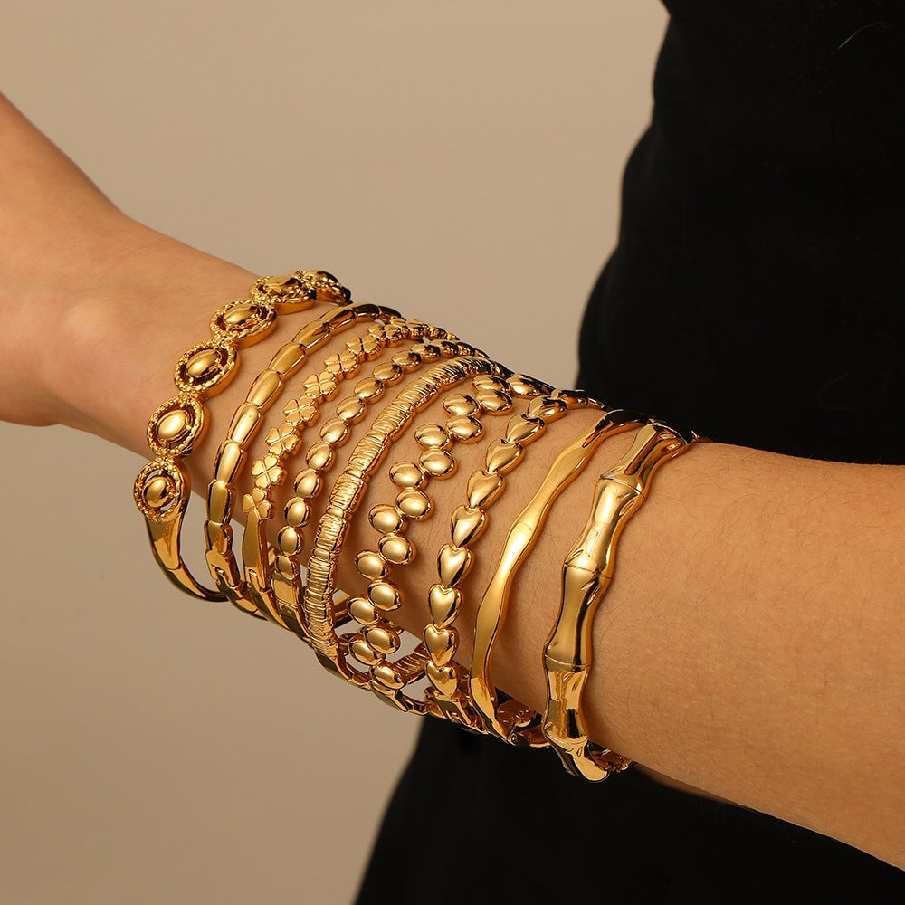 2025 Fashion Bamboo Star Bracelet All-Match Niche Bracelet Jewelry For Women