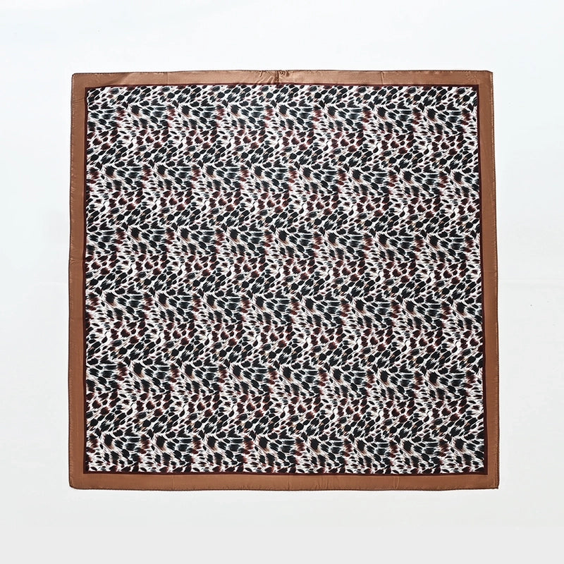 Women's Hip-Hop Minimalist Leopard Satin Printing And Dyeing Printing Silk Scarf