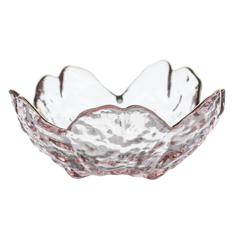 Cherry Blossom Dish Glass Flavor Dish Pink Petal Dish Seasoning Dish Small Dish Mini Bowl Dip Dish