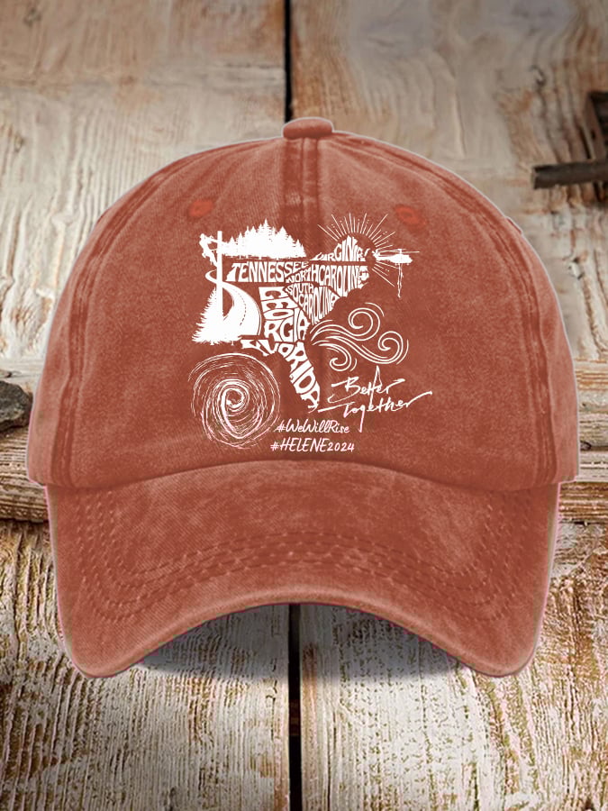 Men's and Women's Hurricane Helen Disaster Relief Washed and Distressed Hats