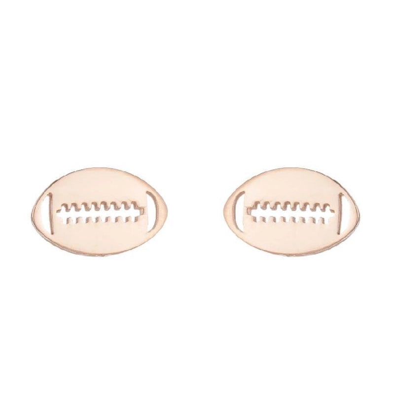 Minimalist Letter Skates Ball Stainless Steel Plating Hollow Out Ear Studs 1 Pair