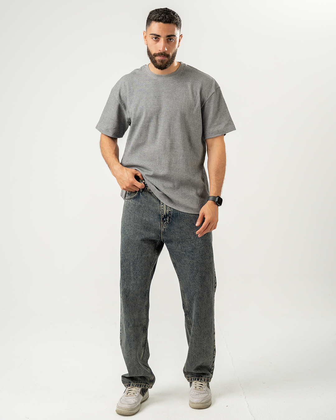 Men Jacquard T-shirt HalfSleeve