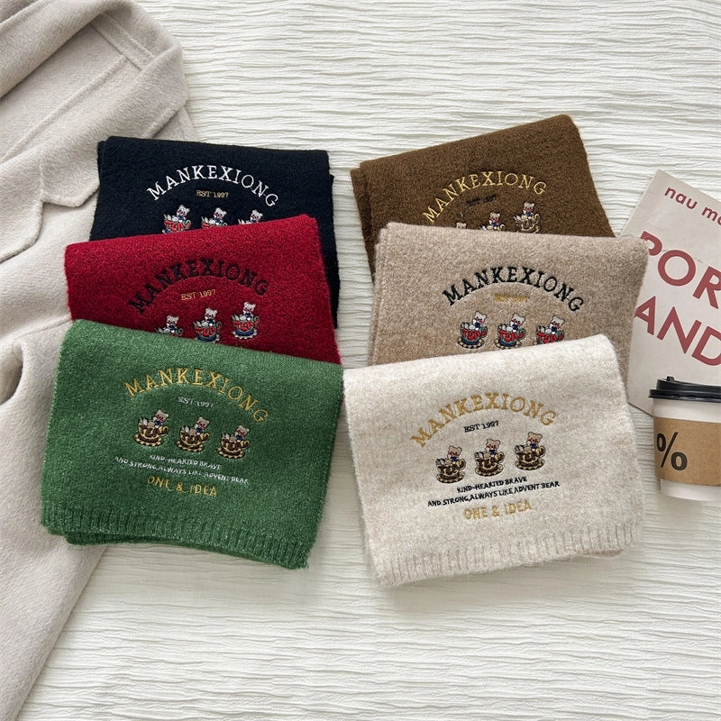 Women's Cute Minimalist Solid Color Imitation Cashmere Scarf