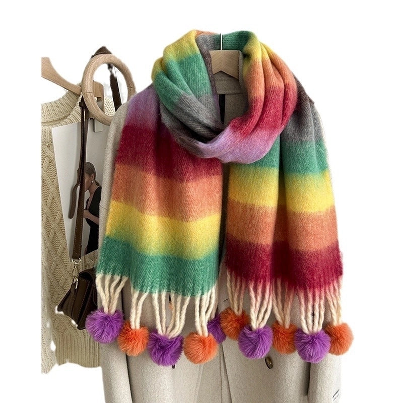Women's Minimalist Solid Color Imitation Cashmere Scarf