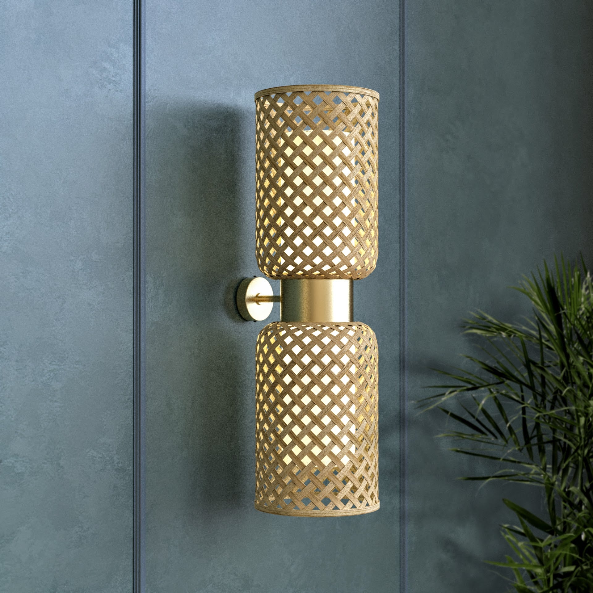 Metamorphosis Bamboo Wall Lamp Sconce CC: Handmade Living Room Lighting Restaurants Corner Decor [20cm/8in(Dia) X 68cm/27in(H)]