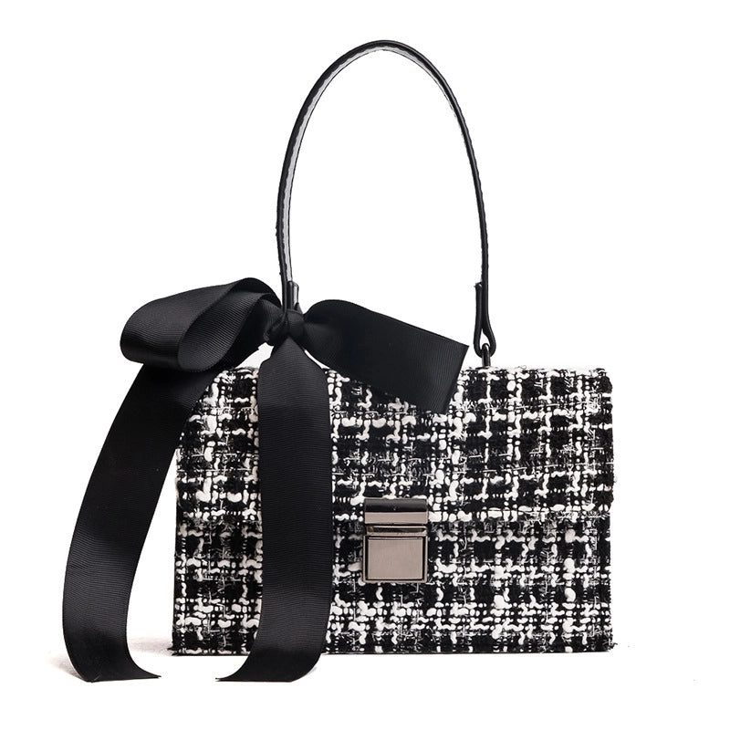 Small Bag For Women New Bags Fashionable Woolen Contrast Color Scarf Handbag  Versatile One-Shoulder Crossbody Women's Bag