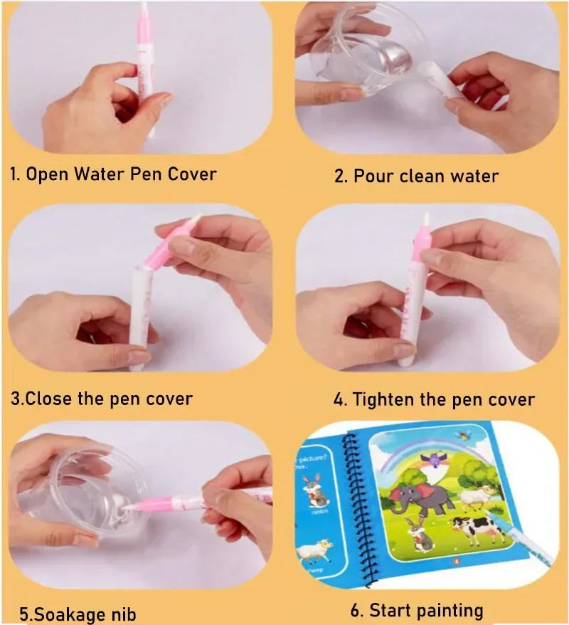 Children Reusable Coloring Book Magic.