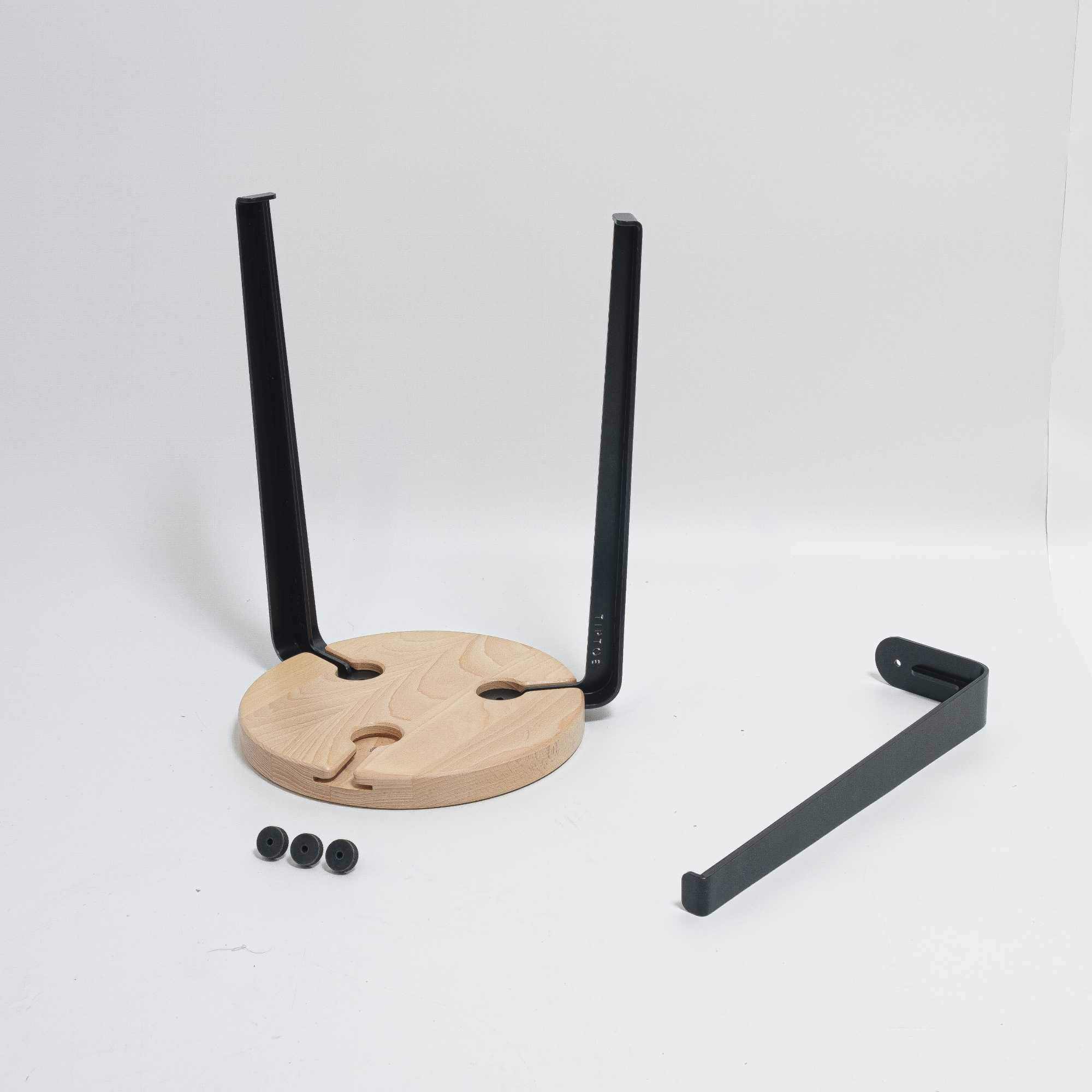refurbished | Tiptoe LOU Stool. Black/Beech