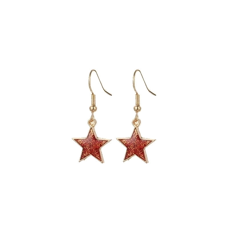 Fashion Santa Claus Christmas Socks Bell Epoxy Alloy Earrings