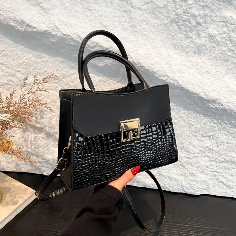 Soft Leather Mother Bag Western Style Messenger Bag Elegant Handbag Retro Shoulder Bag For Middle-Aged People
