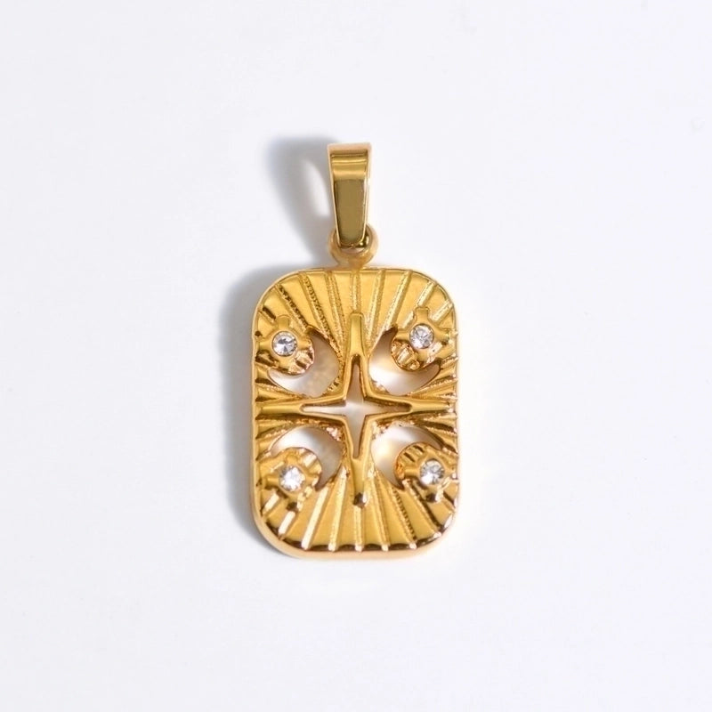 Retro Geometric Titanium Steel Plating Necklace