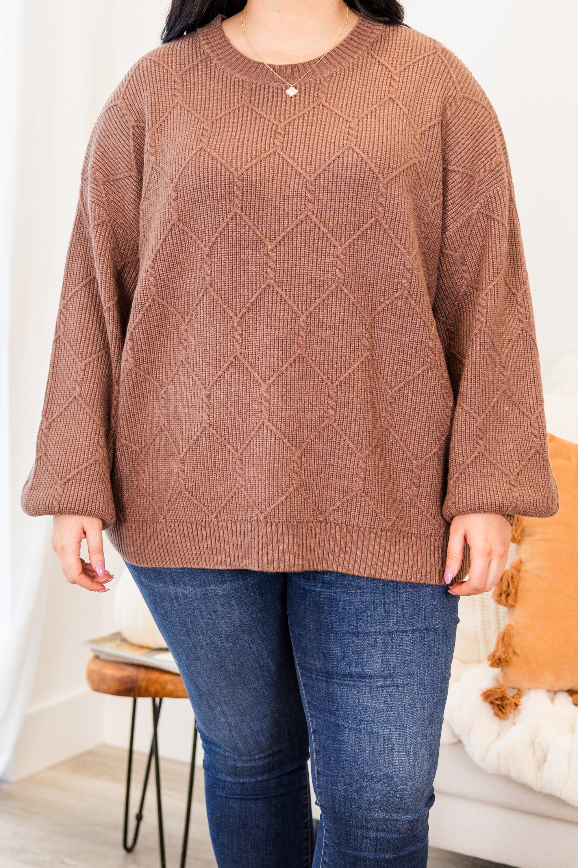 Let's Go For Some Coffee Sweater. Chestnut