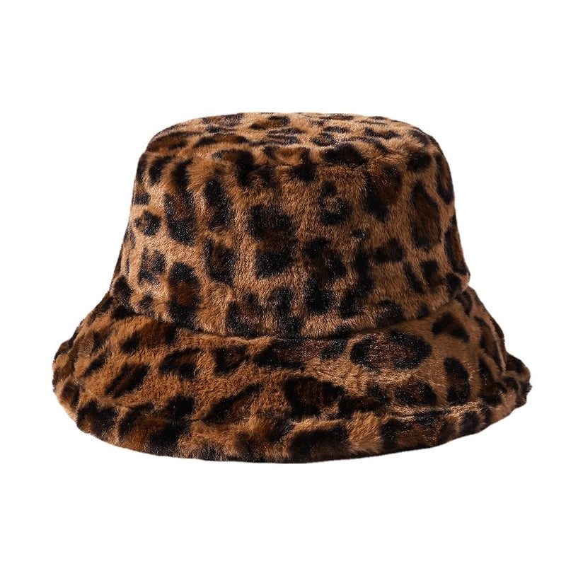 Unisex Streetwear Leopard Flat Eaves Bucket Hat